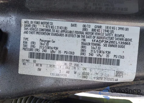 2014 Ford Focus Se from USA, damaged, VIN 1FADP3K28EL135865